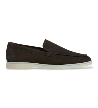 Hackett London mocassini in camoscio martin liscio marrone
