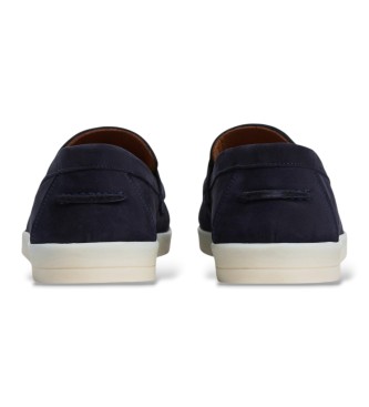 Hackett London Scarpe in nabuk Martins Saddle blu navy