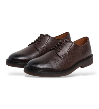 Hackett London Chaussures en cuir Elsted Blucher marron