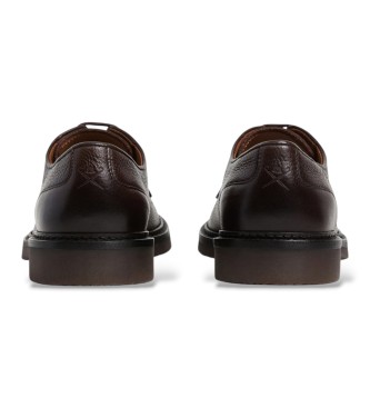 Hackett London Chaussures en cuir Elsted Blucher marron