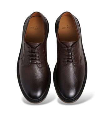 Hackett London Chaussures en cuir Elsted Blucher marron