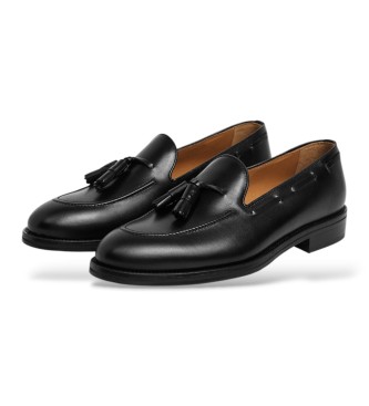 Hackett London Zapatos de piel Mayfair Crust negro