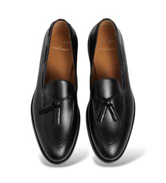 Hackett London Zapatos de piel Mayfair Crust negro