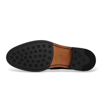 Hackett London Zapatos de piel Mayfair Crust negro