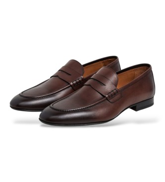 Hackett London Regal Saddle skind sko brun