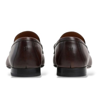 Hackett London Regal Saddle skind sko brun