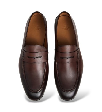 Hackett London Regal Saddle skind sko brun