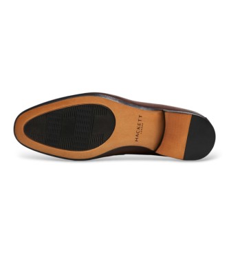 Hackett London Regal Saddle skind sko brun