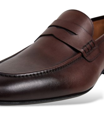 Hackett London Regal Saddle skind sko brun