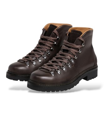 Hackett London Stivali in pelle Verbier Hiker marrone