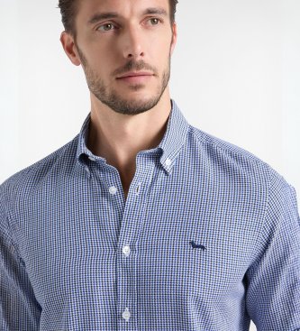 Harmont & Blaine Camisa pata de gallo azul