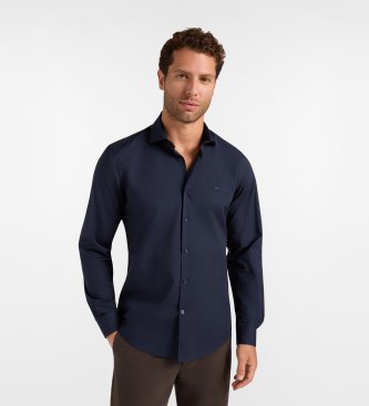 Harmont & Blaine Chemise Popeline Stretch bleu marine