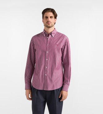 Harmont & Blaine Chemise Rayures Longues Grenat