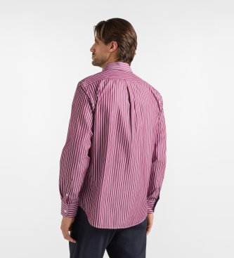 Harmont & Blaine Chemise Rayures Longues Grenat