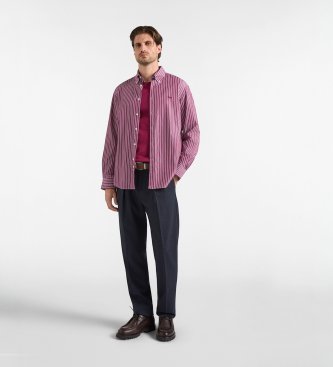 Harmont & Blaine Chemise Rayures Longues Grenat
