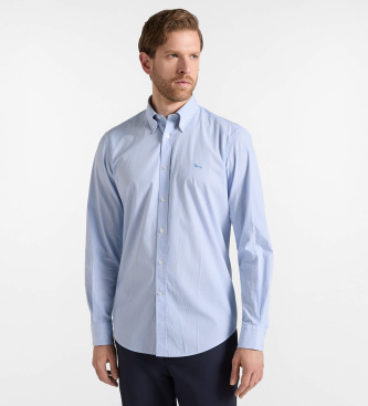Harmont & Blaine Camicia a micro righe azzurro chiaro