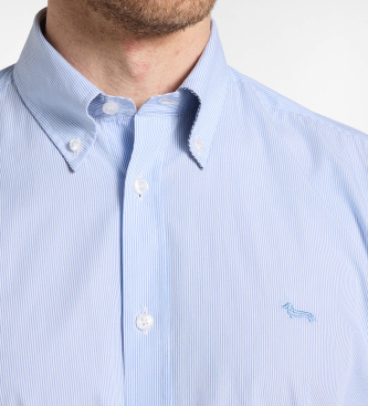 Harmont & Blaine Camicia a micro righe azzurro chiaro