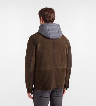 Harmont & Blaine Mockasinjacka med brunt innerfoder