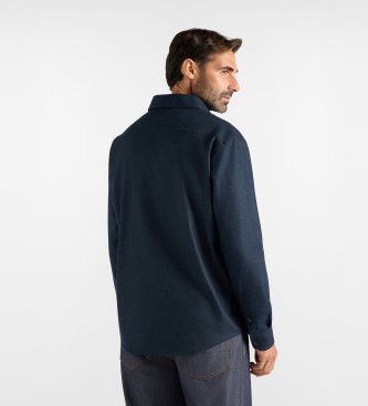 Harmont & Blaine Loose-fit navy flannel shirt