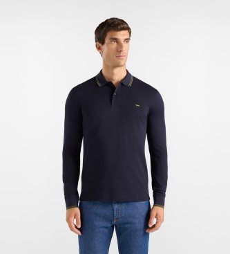 Harmont & Blaine Polo piqué avec bordures bleu marine