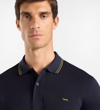 Harmont & Blaine Polo piqué avec bordures bleu marine