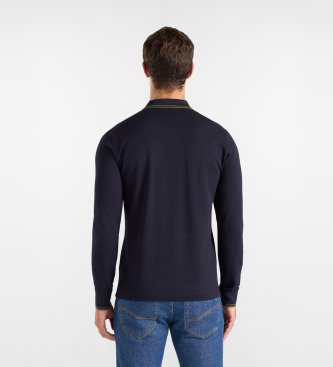 Harmont & Blaine Polo piqué avec bordures bleu marine
