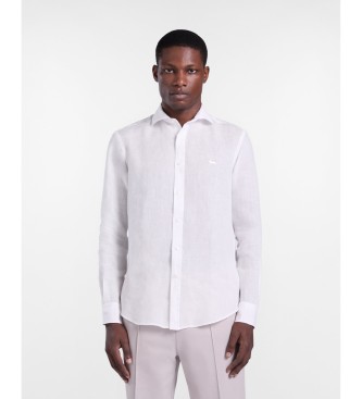 Harmont & Blaine Plain white linen shirt