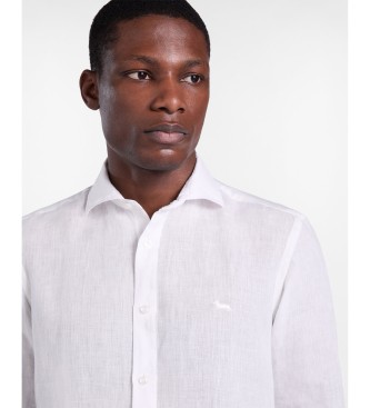 Harmont & Blaine Plain white linen shirt