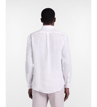 Harmont & Blaine Plain white linen shirt