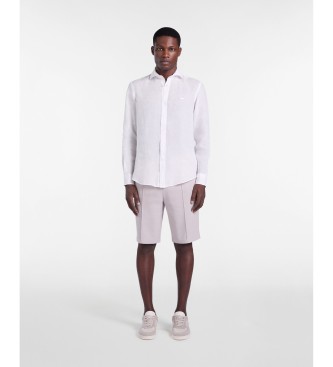 Harmont & Blaine Plain white linen shirt