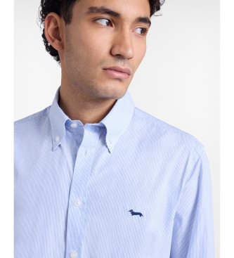 Harmont & Blaine Lysebl� regular fit finstribet skjorte