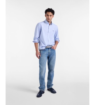 Harmont & Blaine Lysebl� regular fit finstribet skjorte