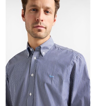 Harmont & Blaine Camisa �s riscas de corte regular azul-marinho