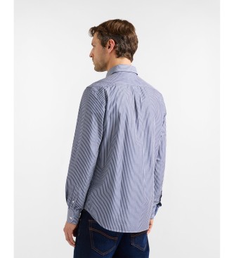Harmont & Blaine Camisa �s riscas de corte regular azul-marinho