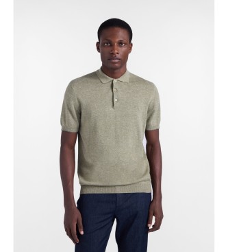 Harmont & Blaine Polo in maglia effetto tweed verde
