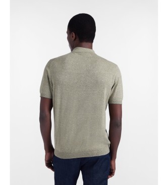Harmont & Blaine Polo in maglia effetto tweed verde