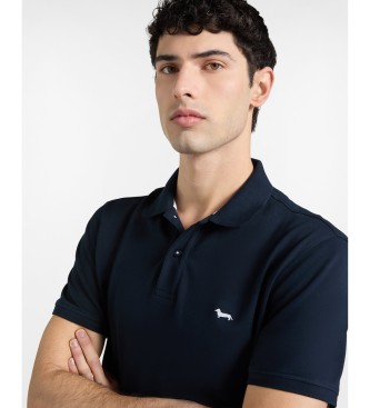 Harmont & Blaine Basic Navy Stretch Pique Polo Shirt
