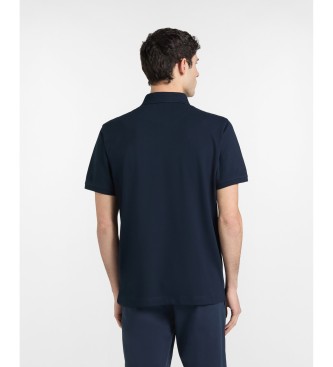 Harmont & Blaine Basic Navy Stretch Pique Polo Shirt