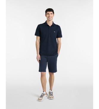 Harmont & Blaine Basic Navy Stretch Pique Polo Shirt