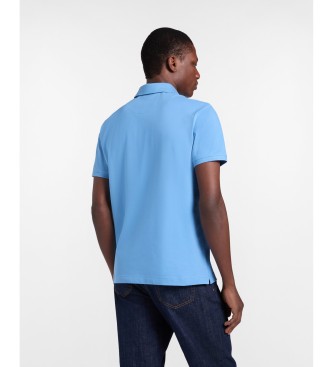 Harmont & Blaine Basic lysebl� stretchy piqu� poloshirt