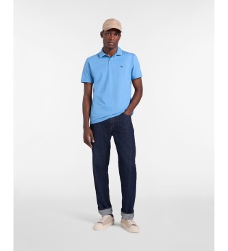 Harmont & Blaine Basic lysebl� stretchy piqu� poloshirt