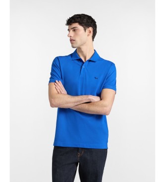 Harmont & Blaine Basic Blue Stretch Pique Polo Shirt