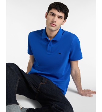 Harmont & Blaine Basic Blue Stretch Pique Polo Shirt