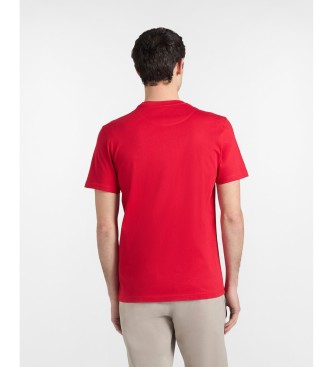 Harmont & Blaine T�tsiddende r�d bomulds-T-shirt