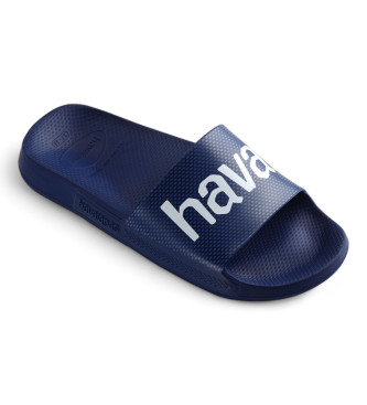 Havaianas Logomania Classic Paddle Flip Flops azul marinho