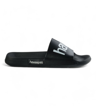 Havaianas Logomania Classic Paddle Flip Flops schwarz