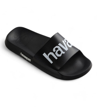Havaianas Logomania Classic Paddle Flip Flops black