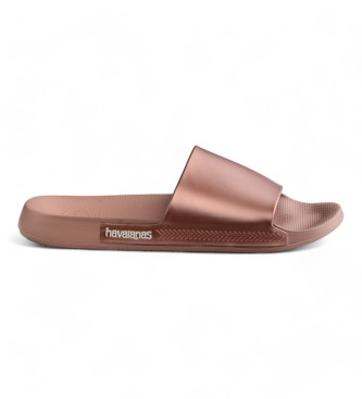 Havaianas Slide Classic Metallic pink flip flops