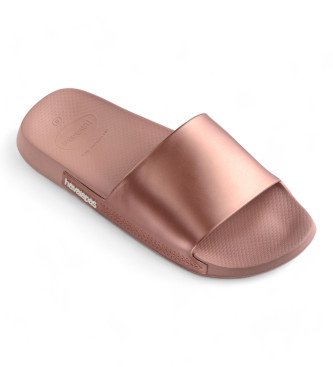 Havaianas Slide Classic Metallic pink flip flops