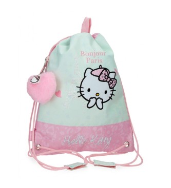 Joumma Bags Bolsa de Merienda Hello Kitty Paris turquesa -27x34x0,5cm-